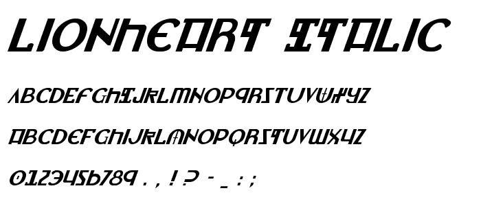 Lionheart Italic font